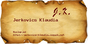 Jerkovics Klaudia névjegykártya
